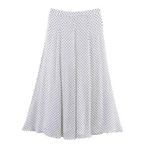 KONDALA Vintage Polka Dot Women Sets Chiffon Bow Tie Loose Blouses