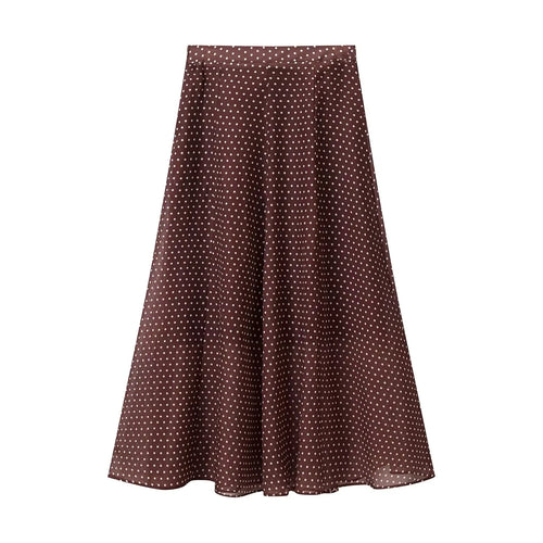 KONDALA Vintage Polka Dot Women Sets Chiffon Bow Tie Loose Blouses