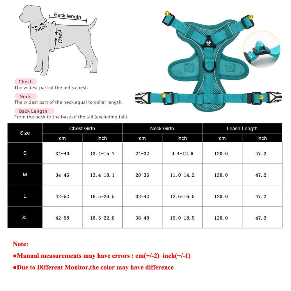 Breathable Cat Harness Leash for Small Medium Dogs Cats  Adjustable