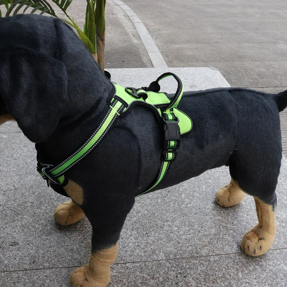 Adjustable Nylon Dog Harness Vest Reflective Soft Breathable No Pull