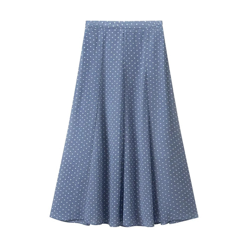 KONDALA Vintage Polka Dot Women Sets Chiffon Bow Tie Loose Blouses