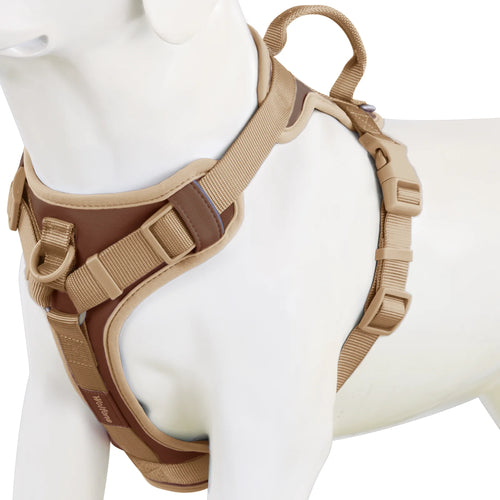 New Chocolate Color Luxury Dog Harness No Pull for Large Small Dogs