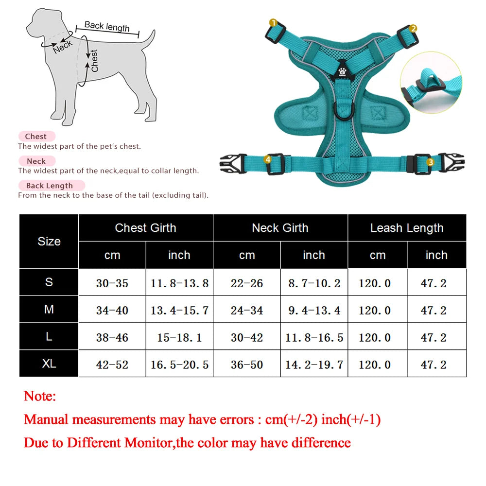 Cat Harness and Leash Set Escape Proof Reflective Outdoor Walking